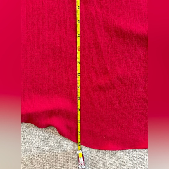 Jennifer Lopez Red Long Bell Sleeve Top. Size Small - Picture 9 of 11
